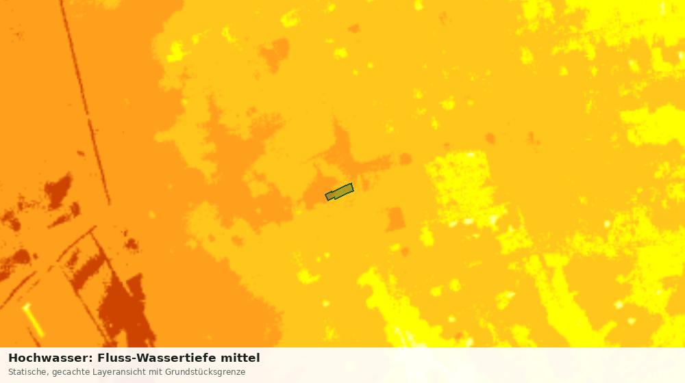 Statische Kartenansicht: Hochwasser: Fluss-Wassertiefe mittel