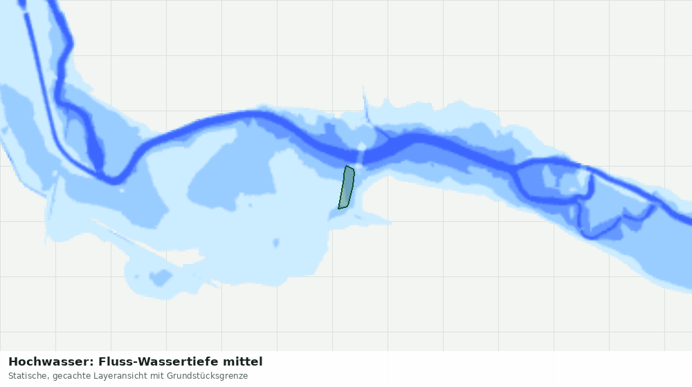 Statische Kartenansicht: Hochwasser: Fluss-Wassertiefe mittel