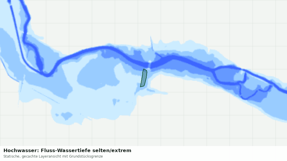 Statische Kartenansicht: Hochwasser: Fluss-Wassertiefe selten/extrem