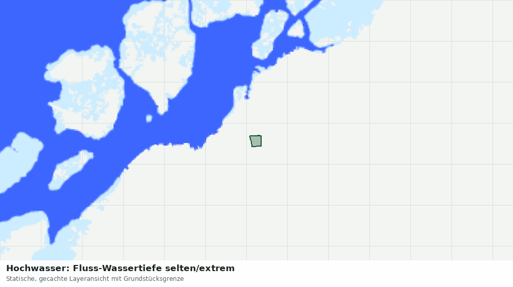 Statische Kartenansicht: Hochwasser: Fluss-Wassertiefe selten/extrem