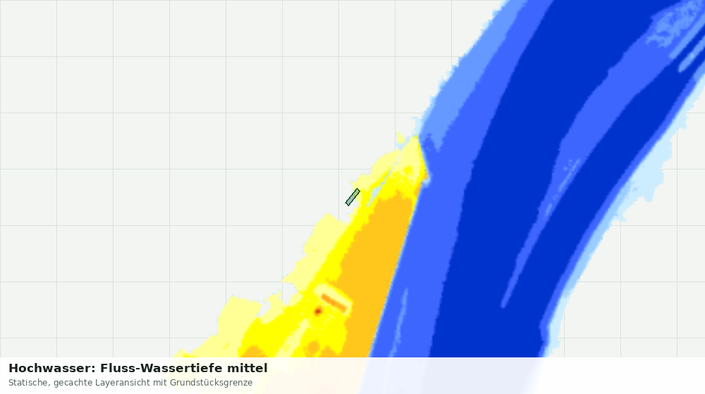 Statische Kartenansicht: Hochwasser: Fluss-Wassertiefe mittel