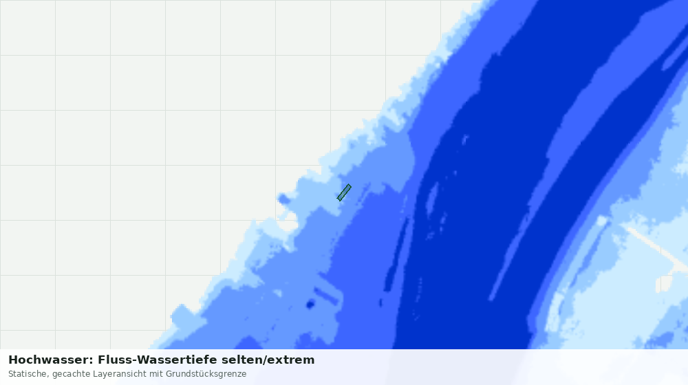 Statische Kartenansicht: Hochwasser: Fluss-Wassertiefe selten/extrem