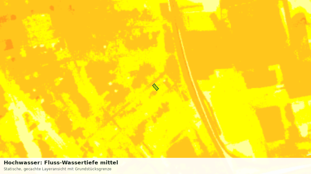 Statische Kartenansicht: Hochwasser: Fluss-Wassertiefe mittel