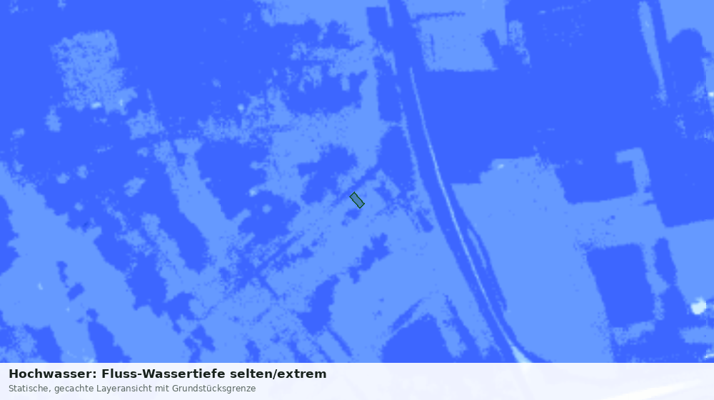 Statische Kartenansicht: Hochwasser: Fluss-Wassertiefe selten/extrem