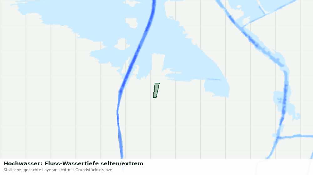 Statische Kartenansicht: Hochwasser: Fluss-Wassertiefe selten/extrem