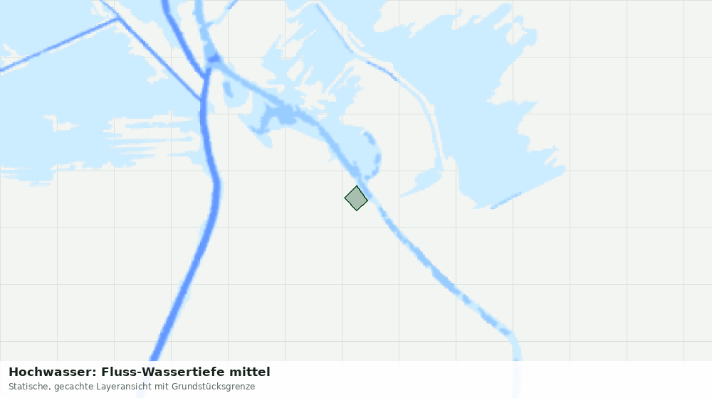 Statische Kartenansicht: Hochwasser: Fluss-Wassertiefe mittel