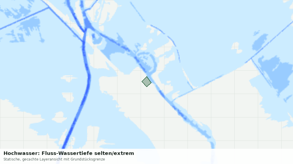 Statische Kartenansicht: Hochwasser: Fluss-Wassertiefe selten/extrem