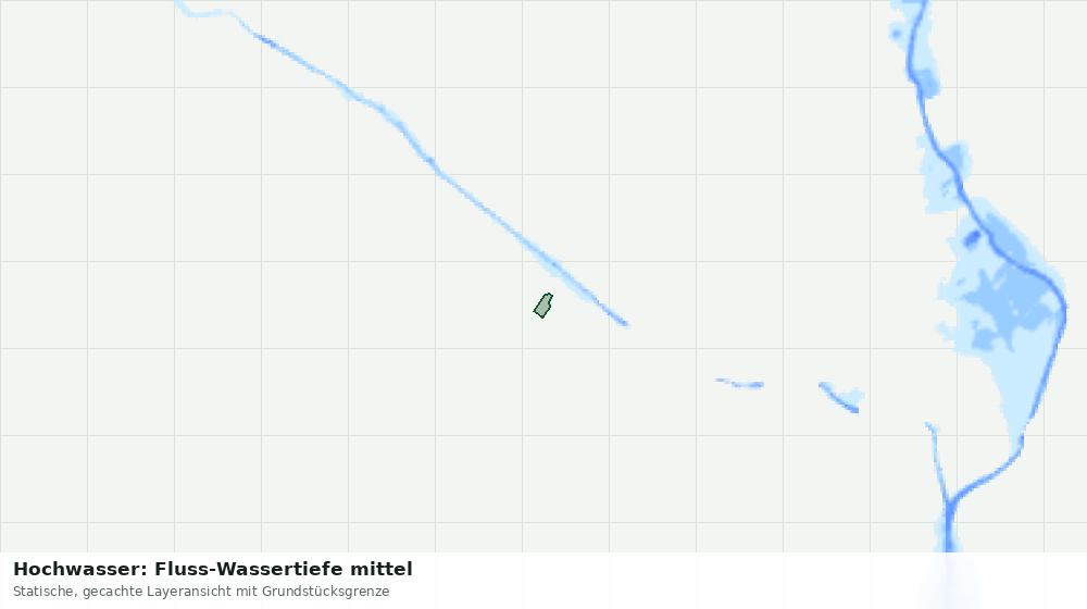 Statische Kartenansicht: Hochwasser: Fluss-Wassertiefe mittel