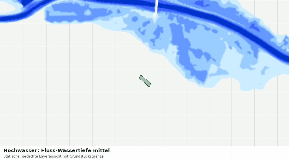 Statische Kartenansicht: Hochwasser: Fluss-Wassertiefe mittel