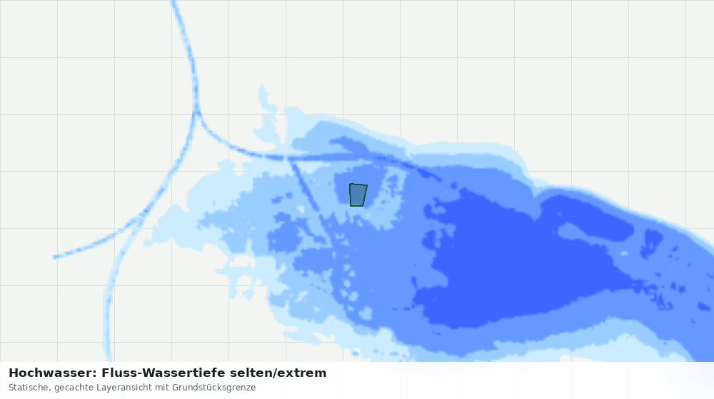 Statische Kartenansicht: Hochwasser: Fluss-Wassertiefe selten/extrem