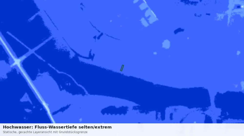 Statische Kartenansicht: Hochwasser: Fluss-Wassertiefe selten/extrem