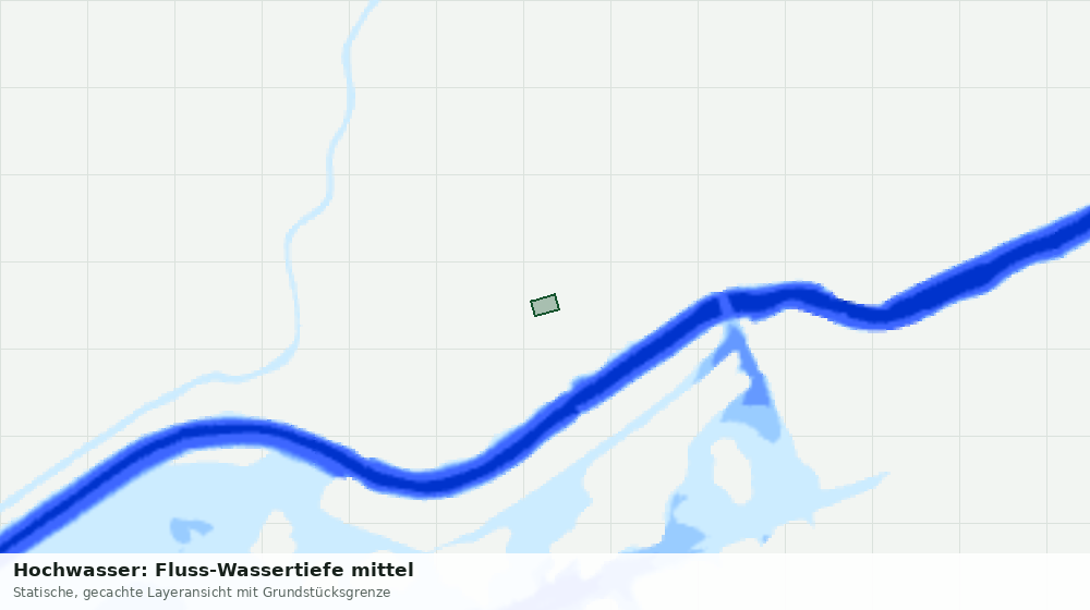 Statische Kartenansicht: Hochwasser: Fluss-Wassertiefe mittel