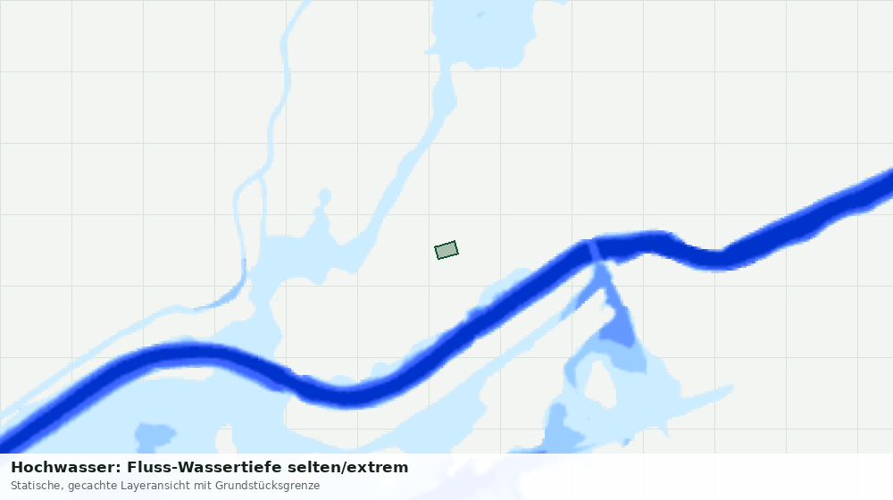 Statische Kartenansicht: Hochwasser: Fluss-Wassertiefe selten/extrem