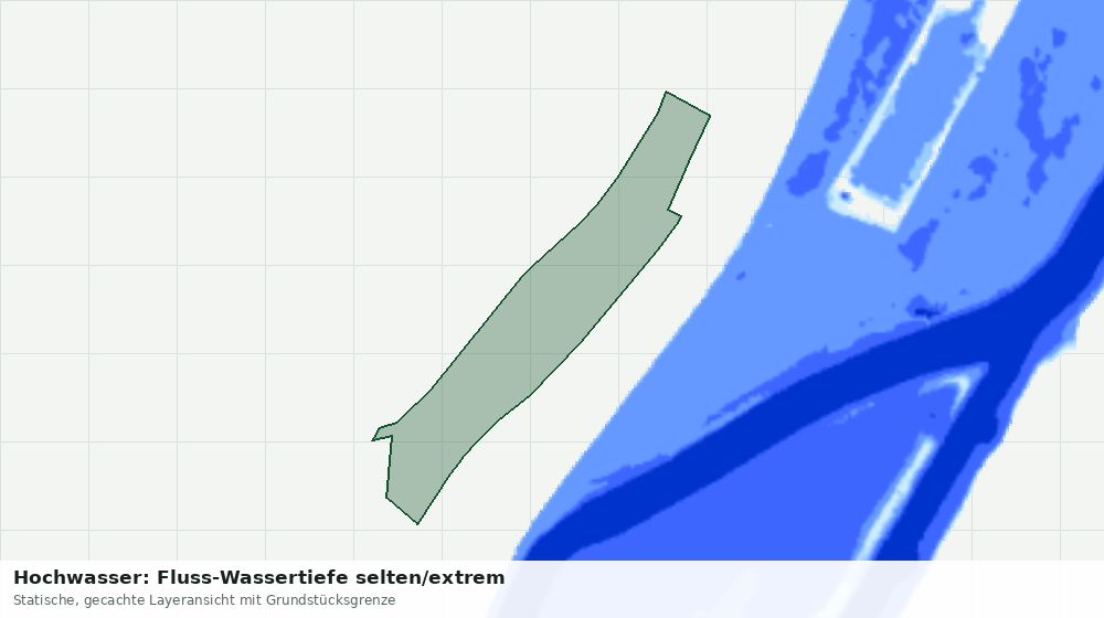 Statische Kartenansicht: Hochwasser: Fluss-Wassertiefe selten/extrem