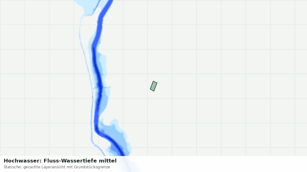 Statische Kartenansicht: Hochwasser: Fluss-Wassertiefe mittel