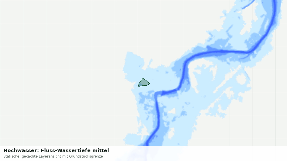 Statische Kartenansicht: Hochwasser: Fluss-Wassertiefe mittel