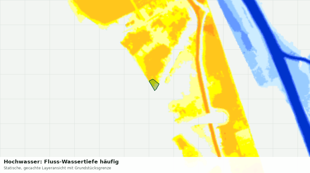 Statische Kartenansicht: Hochwasser: Fluss-Wassertiefe häufig