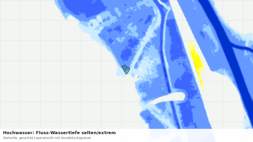Statische Kartenansicht: Hochwasser: Fluss-Wassertiefe selten/extrem