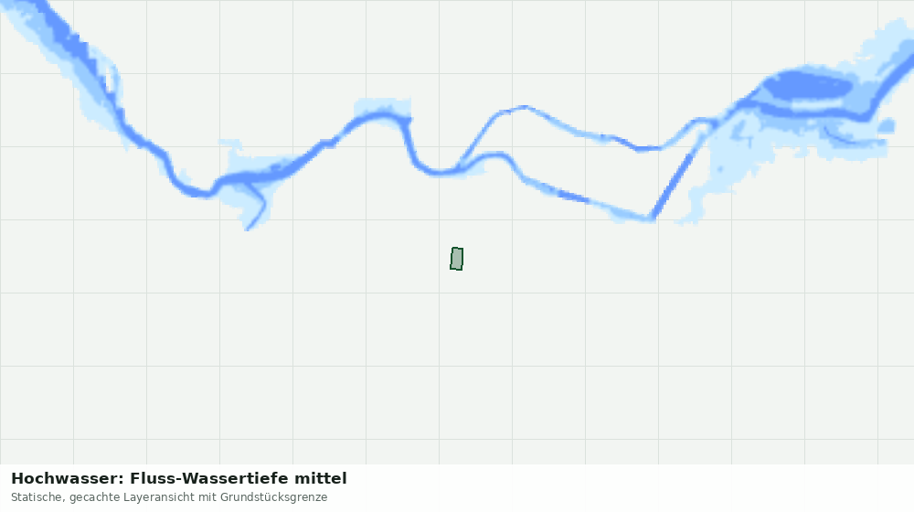 Statische Kartenansicht: Hochwasser: Fluss-Wassertiefe mittel