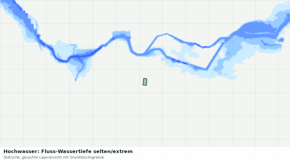 Statische Kartenansicht: Hochwasser: Fluss-Wassertiefe selten/extrem