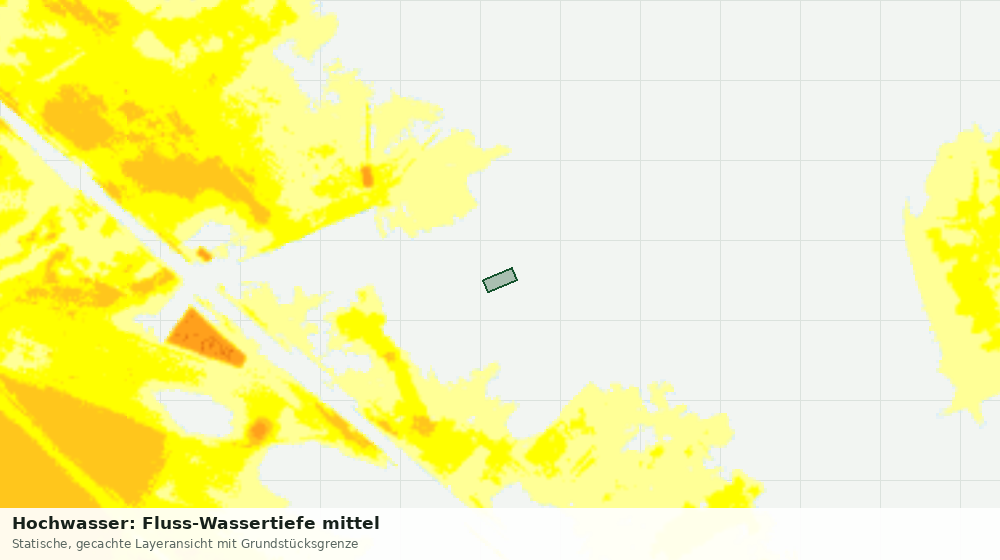 Statische Kartenansicht: Hochwasser: Fluss-Wassertiefe mittel