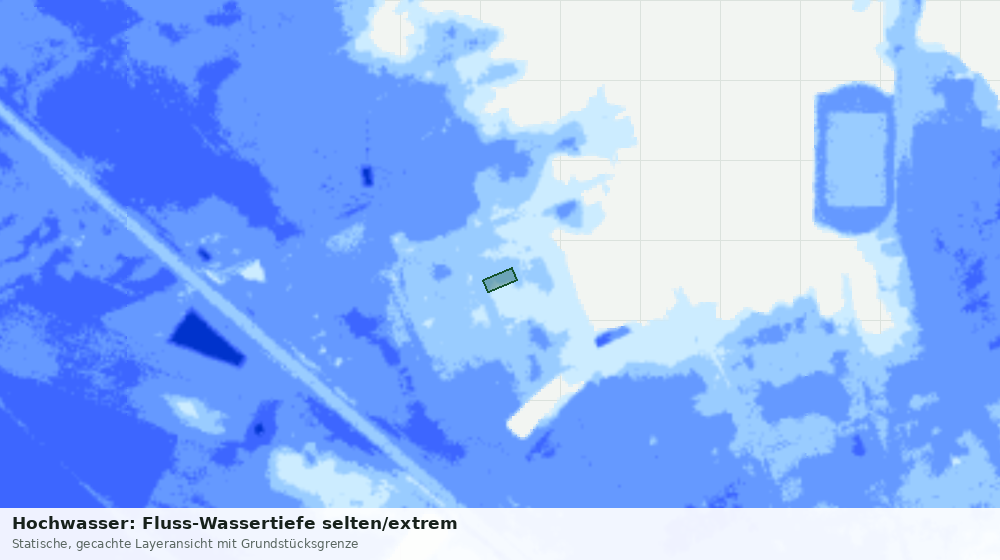 Statische Kartenansicht: Hochwasser: Fluss-Wassertiefe selten/extrem