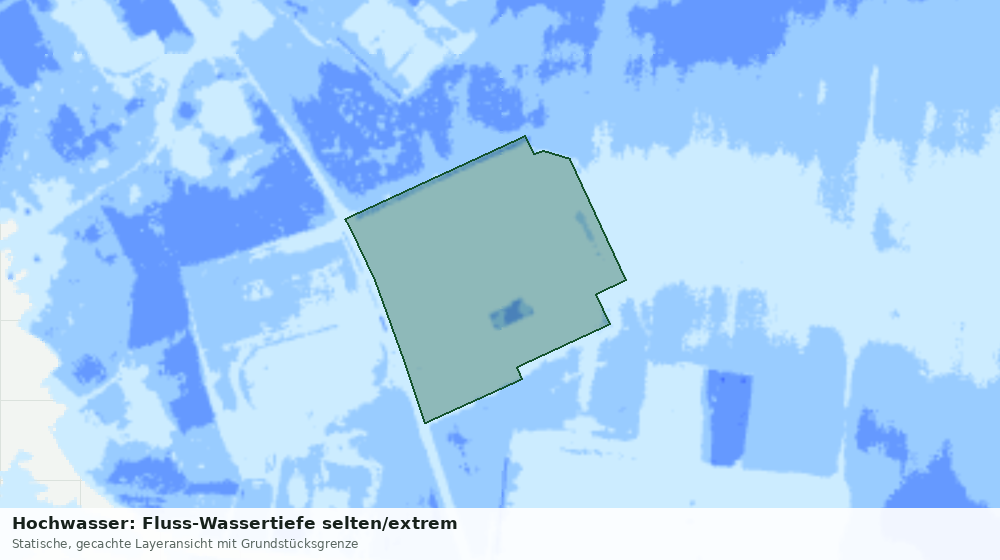 Statische Kartenansicht: Hochwasser: Fluss-Wassertiefe selten/extrem
