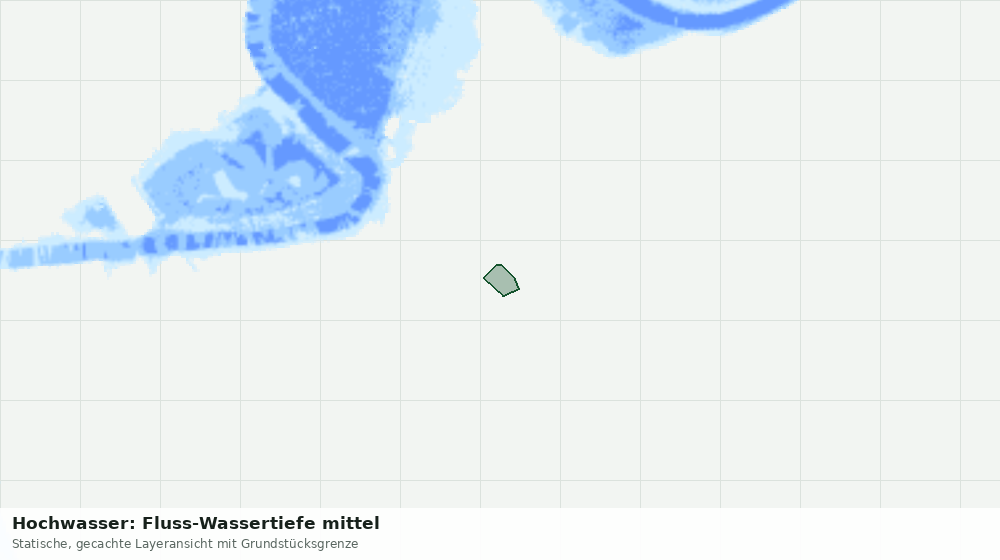Statische Kartenansicht: Hochwasser: Fluss-Wassertiefe mittel