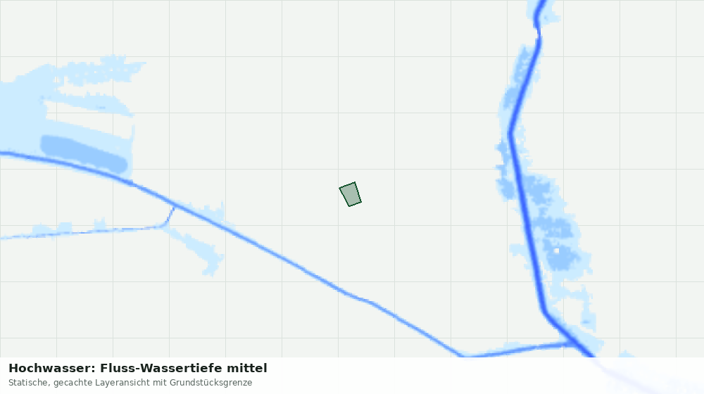 Statische Kartenansicht: Hochwasser: Fluss-Wassertiefe mittel