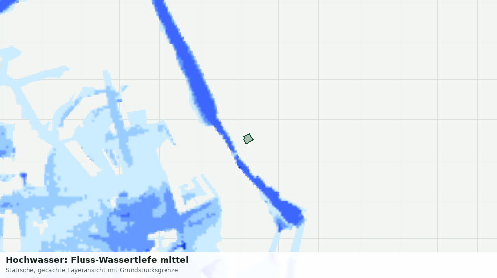 Statische Kartenansicht: Hochwasser: Fluss-Wassertiefe mittel