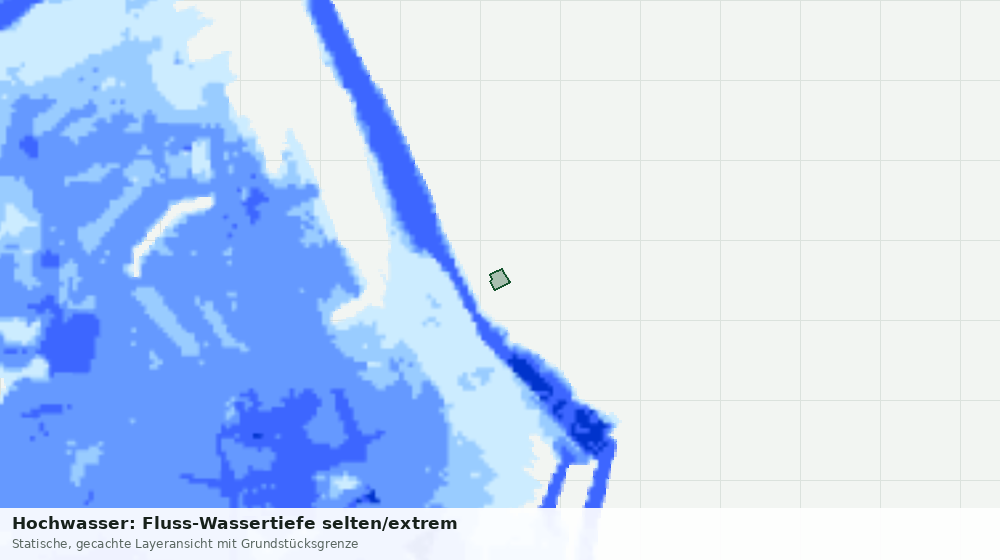 Statische Kartenansicht: Hochwasser: Fluss-Wassertiefe selten/extrem