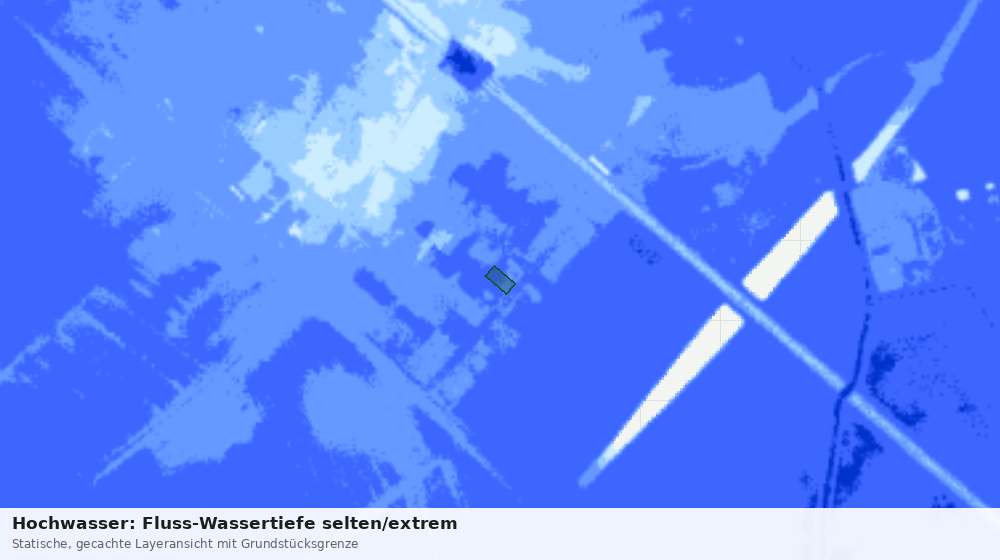 Statische Kartenansicht: Hochwasser: Fluss-Wassertiefe selten/extrem