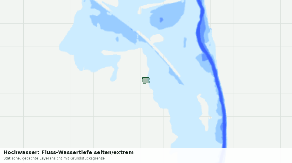 Statische Kartenansicht: Hochwasser: Fluss-Wassertiefe selten/extrem