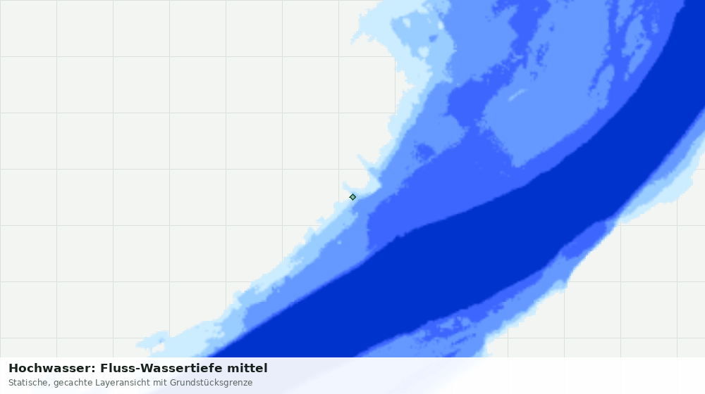 Statische Kartenansicht: Hochwasser: Fluss-Wassertiefe mittel