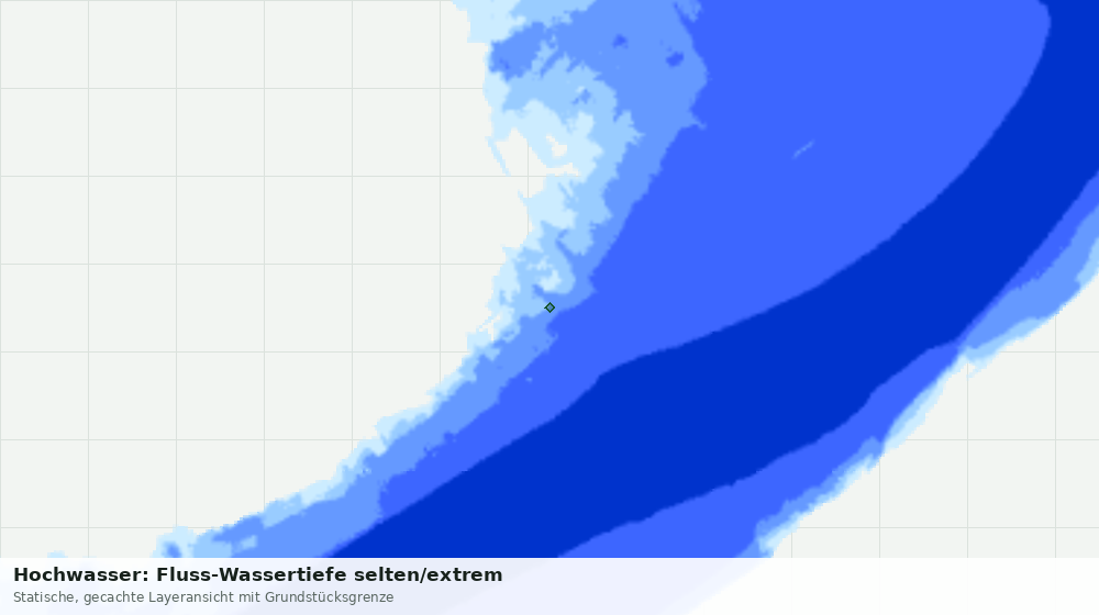 Statische Kartenansicht: Hochwasser: Fluss-Wassertiefe selten/extrem