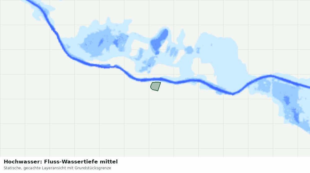 Statische Kartenansicht: Hochwasser: Fluss-Wassertiefe mittel