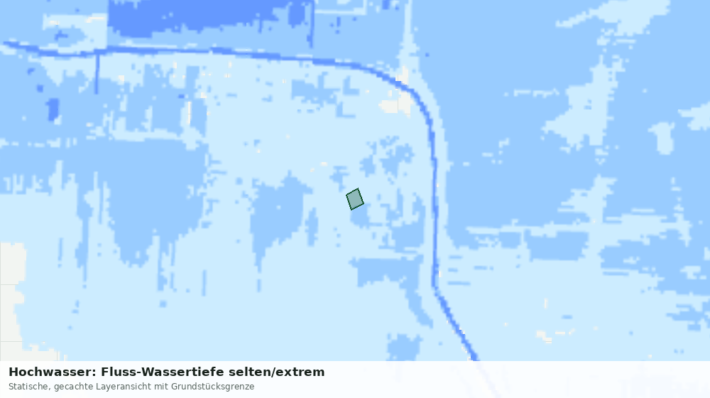 Statische Kartenansicht: Hochwasser: Fluss-Wassertiefe selten/extrem
