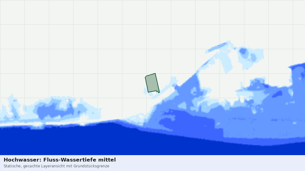 Statische Kartenansicht: Hochwasser: Fluss-Wassertiefe mittel
