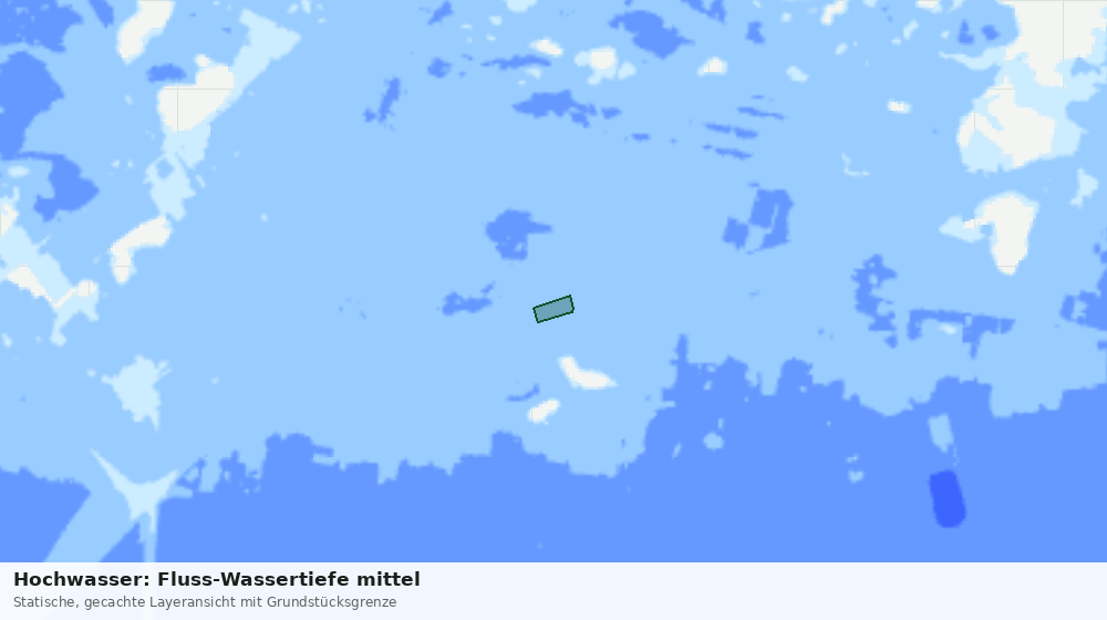 Statische Kartenansicht: Hochwasser: Fluss-Wassertiefe mittel