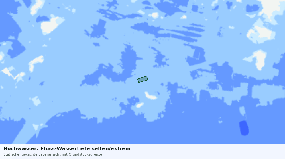Statische Kartenansicht: Hochwasser: Fluss-Wassertiefe selten/extrem