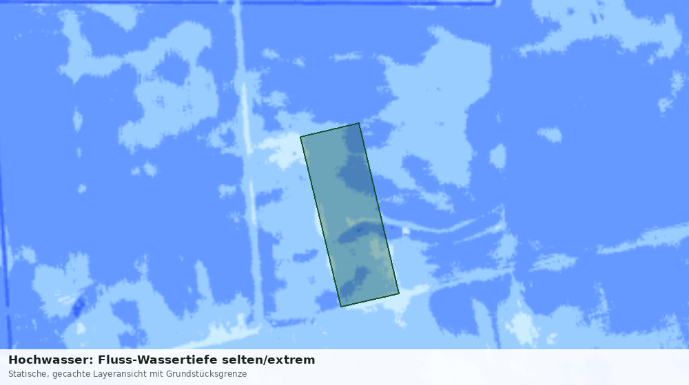 Statische Kartenansicht: Hochwasser: Fluss-Wassertiefe selten/extrem