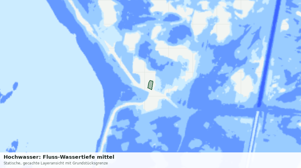 Statische Kartenansicht: Hochwasser: Fluss-Wassertiefe mittel