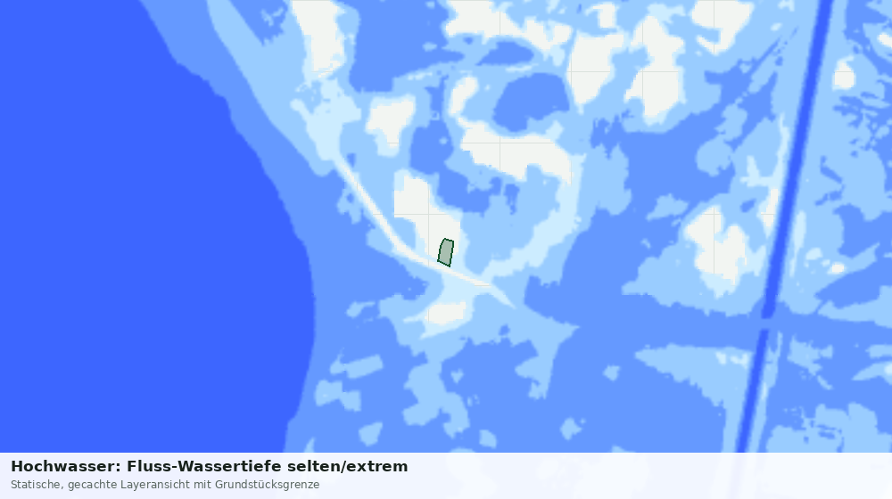 Statische Kartenansicht: Hochwasser: Fluss-Wassertiefe selten/extrem
