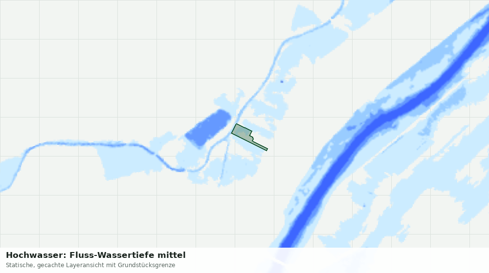Statische Kartenansicht: Hochwasser: Fluss-Wassertiefe mittel