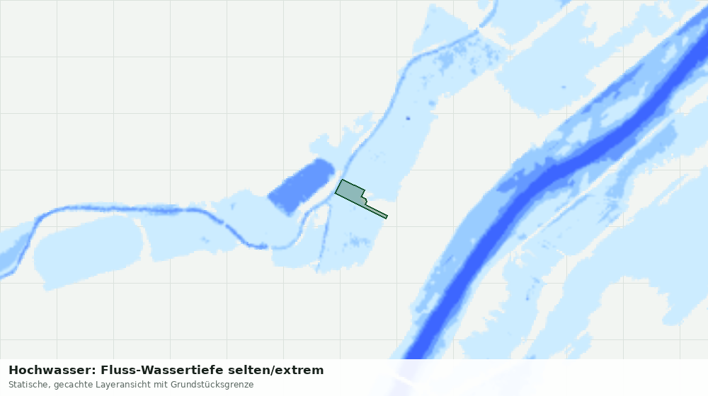 Statische Kartenansicht: Hochwasser: Fluss-Wassertiefe selten/extrem