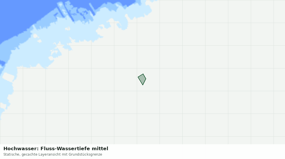 Statische Kartenansicht: Hochwasser: Fluss-Wassertiefe mittel