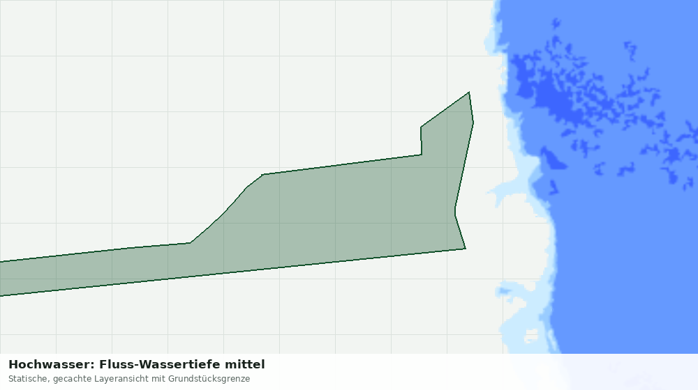 Statische Kartenansicht: Hochwasser: Fluss-Wassertiefe mittel