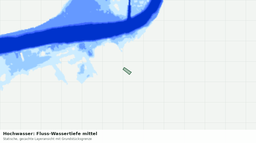 Statische Kartenansicht: Hochwasser: Fluss-Wassertiefe mittel
