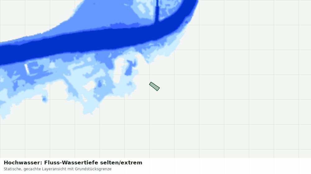 Statische Kartenansicht: Hochwasser: Fluss-Wassertiefe selten/extrem