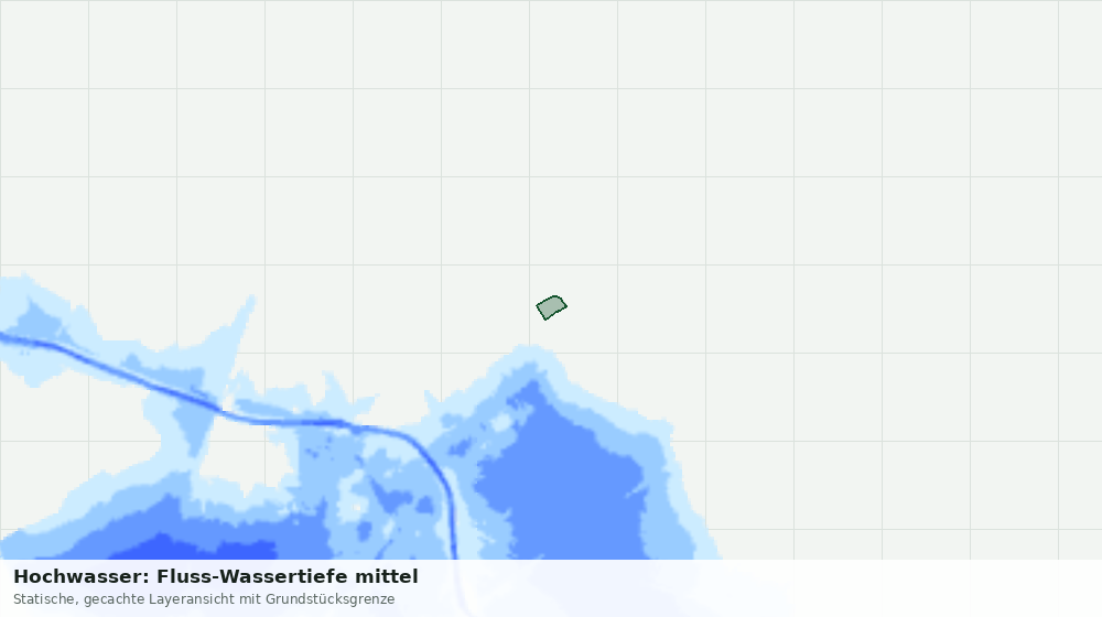 Statische Kartenansicht: Hochwasser: Fluss-Wassertiefe mittel